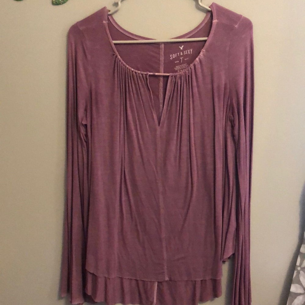 purple long sleeve top